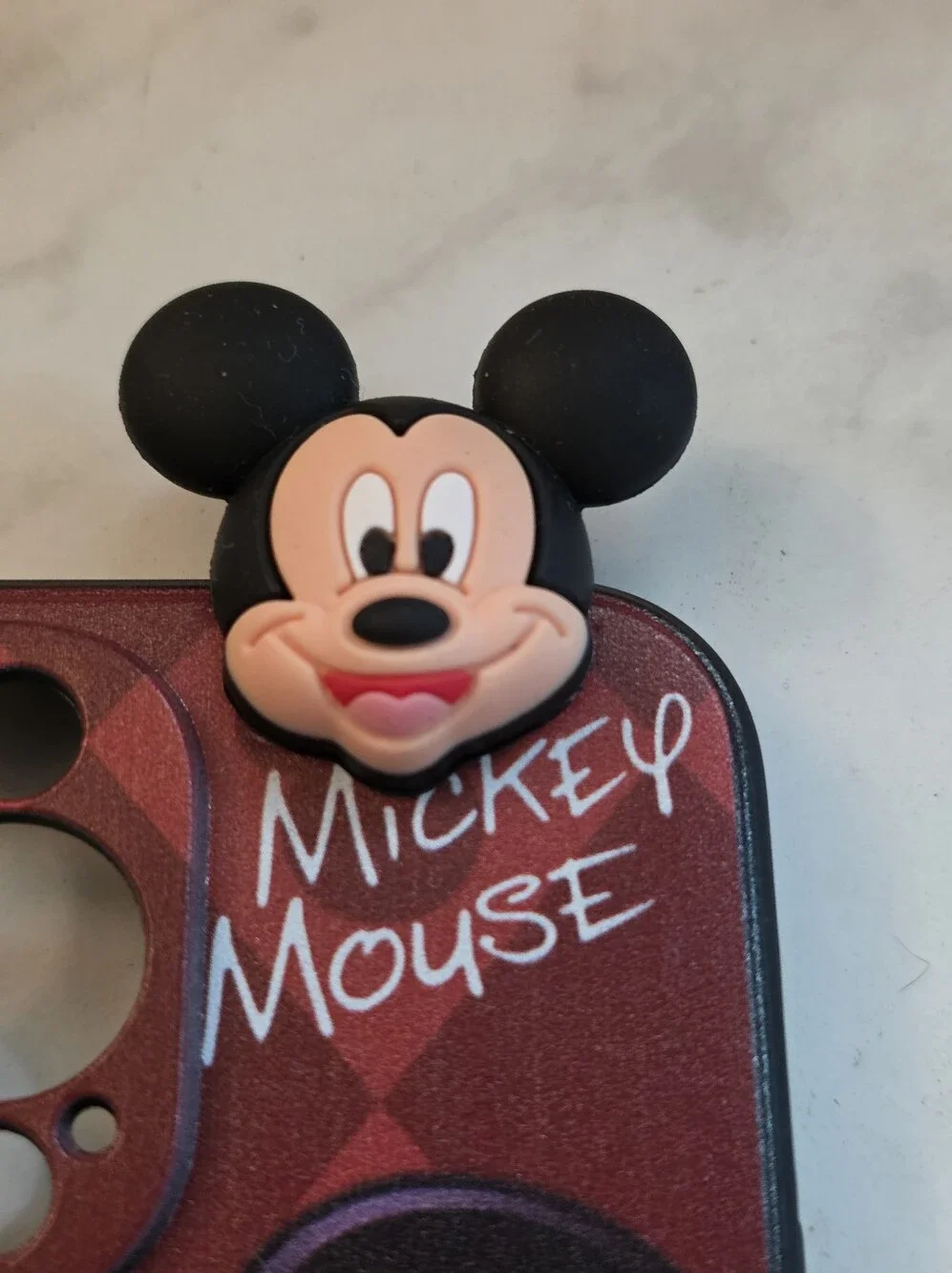 Disney Mickey Mouse Red Phone Case with Charm I-phone 13 Pro